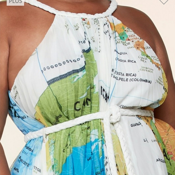 SELLING FAST‼️World Map Print Maxi Dress - Picture 14 of 16